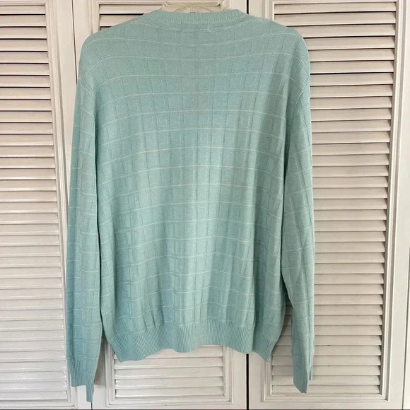 NWT Bobby Jones V-Neck Golf Sweater Light  Blue Turquoise size XXL - Picture 2 of 13